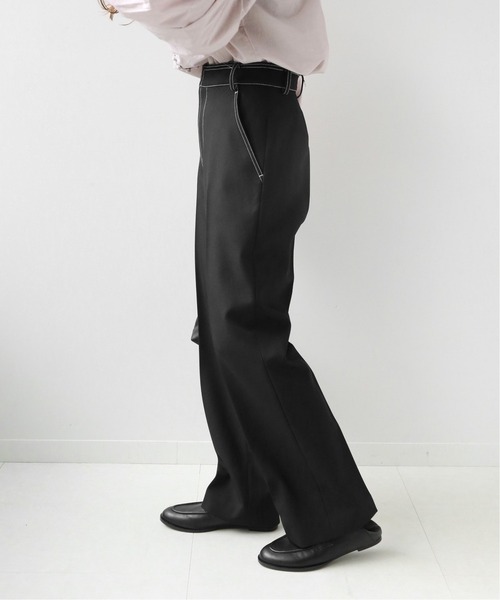 JOURNAL STANDARD relume(ジャーナルスタンダード レリューム)の「配色ステッチテーパードパンツ◆(その他パンツ・レディース・ブラック/ブラウン・36/38)」の14枚目の写真