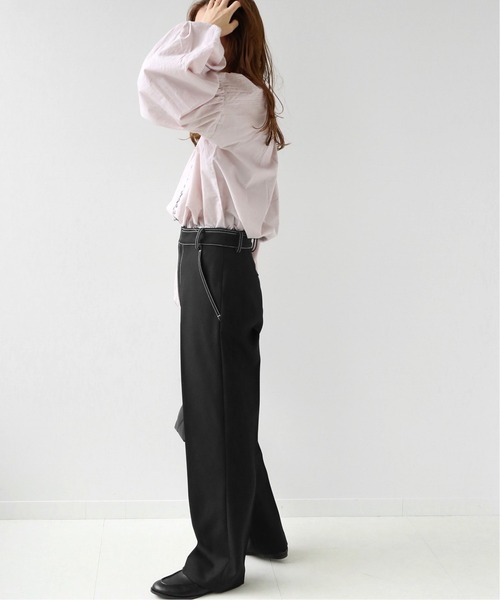 JOURNAL STANDARD relume(ジャーナルスタンダード レリューム)の「配色ステッチテーパードパンツ◆(その他パンツ・レディース・ブラック/ブラウン・36/38)」の20枚目の写真