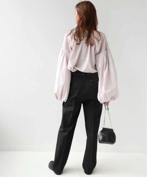 JOURNAL STANDARD relume(ジャーナルスタンダード レリューム)の「配色ステッチテーパードパンツ◆(その他パンツ・レディース・ブラック/ブラウン・36/38)」の10枚目の写真