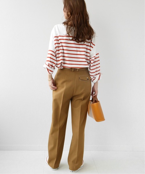 JOURNAL STANDARD relume(ジャーナルスタンダード レリューム)の「配色ステッチテーパードパンツ◆(その他パンツ・レディース・ブラック/ブラウン・36/38)」の4枚目の写真