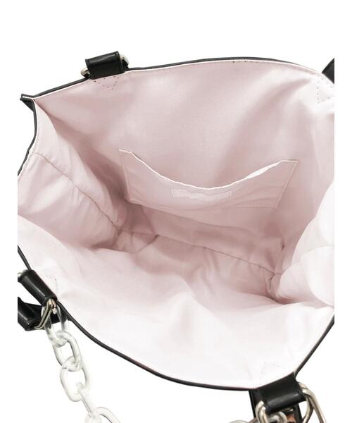 Honey Salon(ハニーサロン)の「チェーンスクエアトート(トートバッグ・レディース・ライトベージュ/ブラック・FREE)」の14枚目の写真