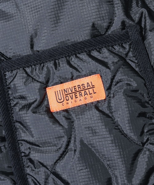 UNIVERSAL OVERALL（ユニバーサルオーバーオール）の「UNIVERSAL OVERALL/ユニバーサルオーバーオール QUILT COAT 中綿 キルティングコート パイピング ワンポイント（ノーカラーコート・メンズ・ブラック/ベージュ/オリーブ/オレンジ/ホワイト/アイボリー/グリーン/グレー・S/M/L/XL）」の22枚目の写真