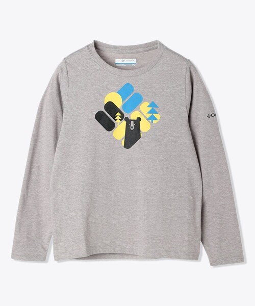 Columbia（コロンビア）の「Columbia／キッズ ドブソンパス ロングスリーブ グラフィック Tシャツ（ロンT・長袖Tシャツ）／コロンビア（Tシャツ/カットソー・キッズ・グレー系その他/グレー/ホワイト/ネイビー/ホワイト系その他/ブルー系その他/グリーン系その他/グレー系その他2/ダークブルー/イエロー/ブラック/ホワイト系その他2/グリーン/ブルー/グリーン系その他2/ブルー系その他2/ブルーグリーン/ブラック系その他・M/XXS/L/XS/S）」の8枚目の写真