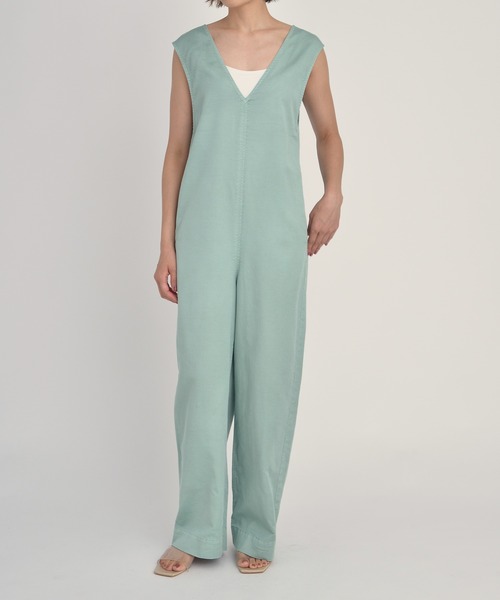 YANUK（ヤヌーク）の「【YANUK/ヤヌーク】DENIT オールインワン（サロペット/オーバーオール・レディース・ブラウン/ミント/コーラルピンク・S/M）」の2枚目の写真