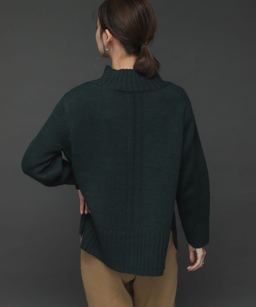 SENSE OF PLACE by URBAN RESEARCH（センスオブプレイスバイアーバンリサーチ）の「センターデザインハイネックセーター（ニット/セーター・レディース・ブラック/アイボリー/ブルー/ライトピンク/グリーン/ピンク/ミント・ONE）」の19枚目の写真