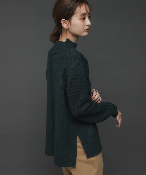 SENSE OF PLACE by URBAN RESEARCH（センスオブプレイスバイアーバンリサーチ）の「センターデザインハイネックセーター（ニット/セーター・レディース・ブラック/アイボリー/ブルー/ライトピンク/グリーン/ピンク/ミント・ONE）」の20枚目の写真