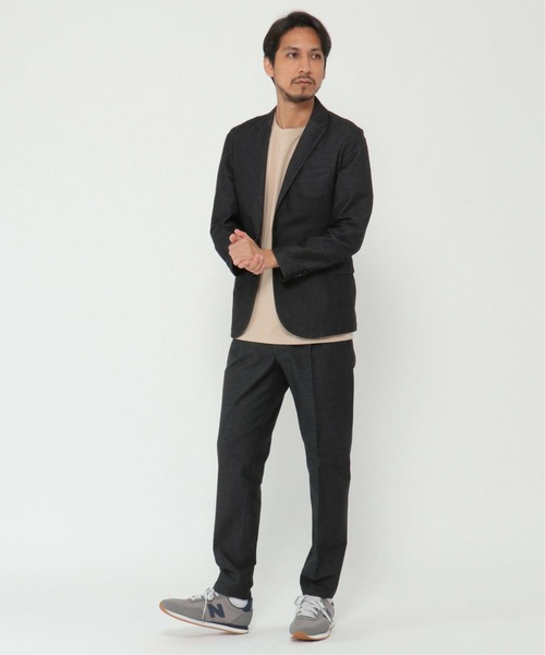 IKKA LOUNGE（イッカラウンジ）の「デニムライクカットトラウザー（デニムパンツ・メンズ・ブラック/ネイビー・M/L/XL）」の4枚目の写真