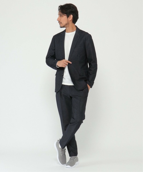 IKKA LOUNGE（イッカラウンジ）の「デニムライクカットトラウザー（デニムパンツ・メンズ・ブラック/ネイビー・M/L/XL）」の7枚目の写真