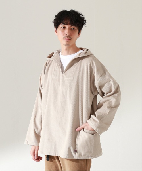 JOURNAL STANDARD relume SELECT（ジャーナルスタンダードレリュームセレクト）の「【NEWLYN SMOCKS/ニューリンスモック】NEW HOODED コーデュロイスモック（シャツ/ブラウス・メンズ・ブラック/ボルドー/ホワイト系その他・MEDIUM/LARGE）」の2枚目の写真