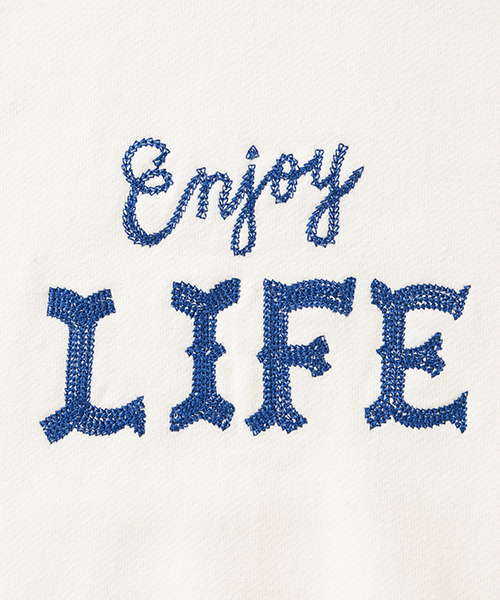 BEAMS BOY（ビームスボーイ）の「BEAMS BOY / メッセージ 刺繍 スウェット クルー（スウェット・レディース・ホワイト/チャコールグレー/ネイビー・ONE SIZE）」の7枚目の写真