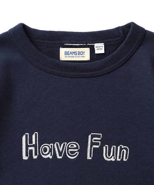 BEAMS BOY（ビームスボーイ）の「BEAMS BOY / メッセージ 刺繍 スウェット クルー（スウェット・レディース・ホワイト/チャコールグレー/ネイビー・ONE SIZE）」の18枚目の写真