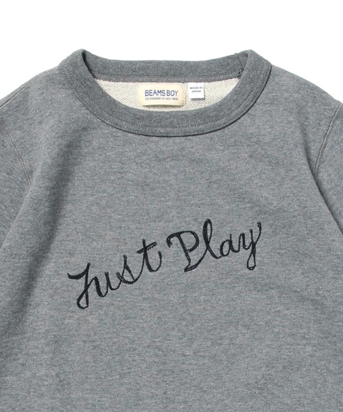 BEAMS BOY（ビームスボーイ）の「BEAMS BOY / メッセージ 刺繍 スウェット クルー（スウェット・レディース・ホワイト/チャコールグレー/ネイビー・ONE SIZE）」の21枚目の写真