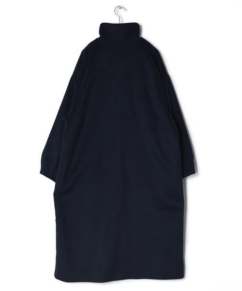 w closet（ダブルクローゼット）の「マルチWAYスタンドカラーコート（ステンカラーコート・レディース・ベージュ/ネイビー・FREE）」の3枚目の写真