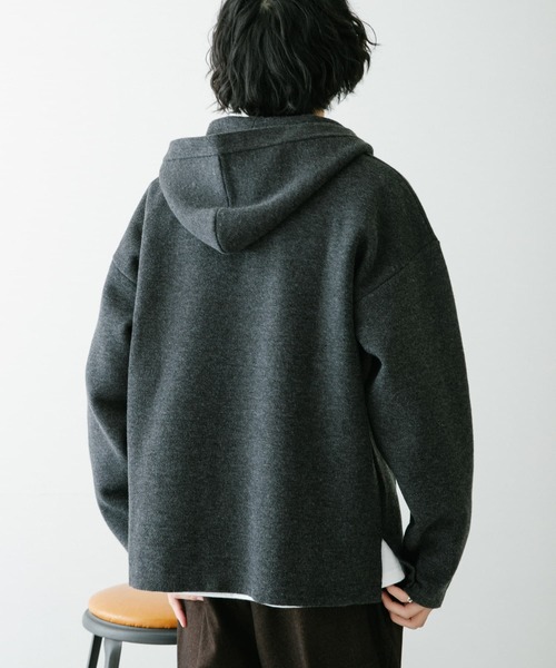 ITEMS URBANRESEARCH(アイテムズ アーバンリサーチ)の「マシンウォッシャブル メキシカンパーカー(パーカー・メンズ・チャコールグレー/ベージュ・MEDIUM/LARGE)」の5枚目の写真