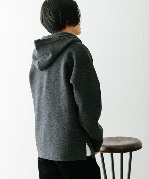 ITEMS URBANRESEARCH(アイテムズ アーバンリサーチ)の「マシンウォッシャブル メキシカンパーカー(パーカー・メンズ・チャコールグレー/ベージュ・MEDIUM/LARGE)」の8枚目の写真