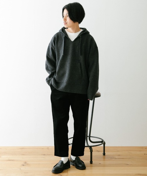 ITEMS URBANRESEARCH(アイテムズ アーバンリサーチ)の「マシンウォッシャブル メキシカンパーカー(パーカー・メンズ・チャコールグレー/ベージュ・MEDIUM/LARGE)」の10枚目の写真