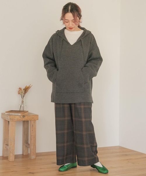 ITEMS URBANRESEARCH(アイテムズ アーバンリサーチ)の「マシンウォッシャブル メキシカンパーカー(パーカー・メンズ・チャコールグレー/ベージュ・MEDIUM/LARGE)」の19枚目の写真