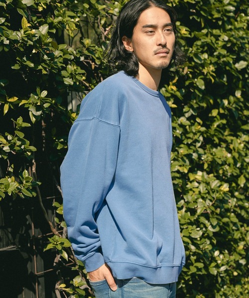 BAYFLOW（ベイフロー）の「WEB限定 ビッグシルエットベーシックスウェット（スウェット・メンズ・ブルー/チャコール/ボルドー/ベージュ・LARGE/MEDIUM）」の3枚目の写真