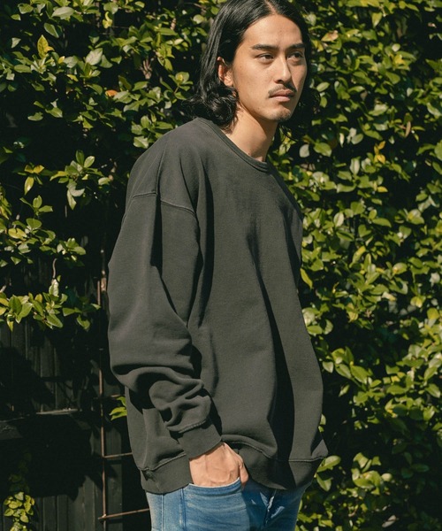 BAYFLOW（ベイフロー）の「WEB限定 ビッグシルエットベーシックスウェット（スウェット・メンズ・ブルー/チャコール/ボルドー/ベージュ・LARGE/MEDIUM）」の2枚目の写真