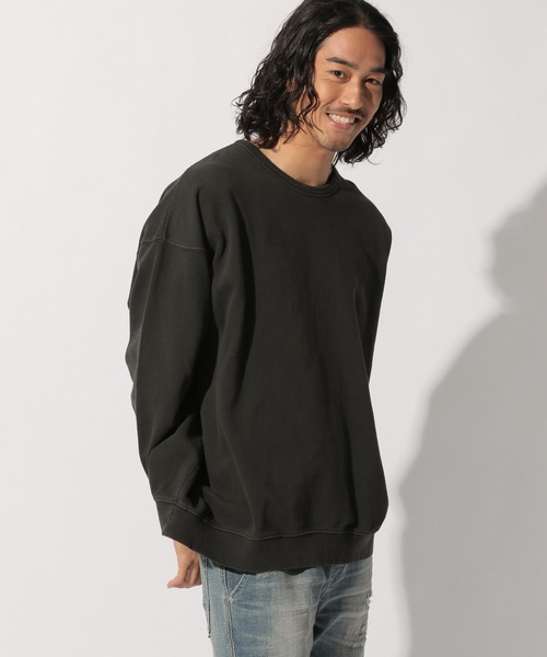 BAYFLOW（ベイフロー）の「WEB限定 ビッグシルエットベーシックスウェット（スウェット・メンズ・ブルー/チャコール/ボルドー/ベージュ・LARGE/MEDIUM）」の14枚目の写真