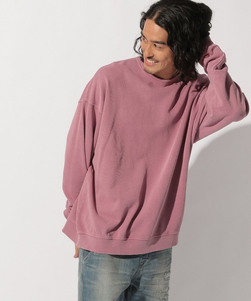 BAYFLOW（ベイフロー）の「WEB限定 ビッグシルエットベーシックスウェット（スウェット・メンズ・ブルー/チャコール/ボルドー/ベージュ・LARGE/MEDIUM）」の9枚目の写真