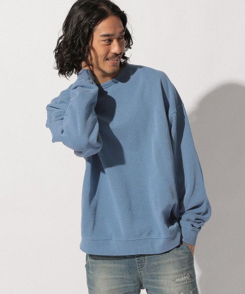 BAYFLOW（ベイフロー）の「WEB限定 ビッグシルエットベーシックスウェット（スウェット・メンズ・ブルー/チャコール/ボルドー/ベージュ・LARGE/MEDIUM）」の5枚目の写真