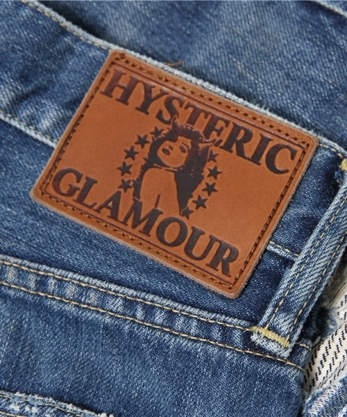 【極美品】定価62，640円　ヒステリックグラマー　EHR加工デニム　スリムトレートデニムパンツ　28インチ　検）キムタク　レザー　スタッズ RESIZE加工 デニムストレートパンツ|HYSTERIC GLAMOUR WOMEN