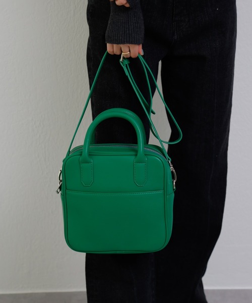 COLONY 2139（コロニートゥーワンスリーナイン）の「スクエアボストンバッグ/ショルダーバッグ（ボストンバッグ・レディース・ブラック/イエロー/グリーン/アイボリー・FREE）」の13枚目の写真