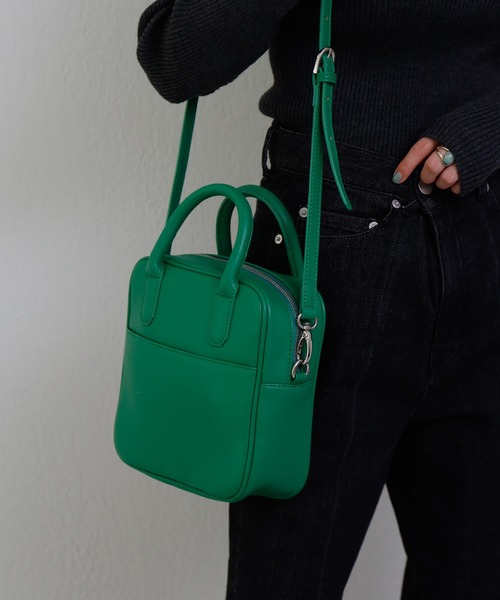 COLONY 2139（コロニートゥーワンスリーナイン）の「スクエアボストンバッグ/ショルダーバッグ（ボストンバッグ・レディース・ブラック/イエロー/グリーン/アイボリー・FREE）」の10枚目の写真