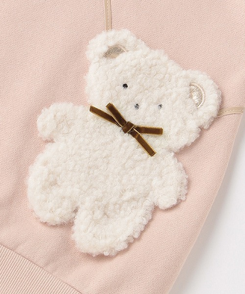 petit main（プティマイン）の「【リンク】くまポシェットロングトレーナー（スウェット・キッズ・ライトベージュ/アイボリー/ブラック・130cm/110cm/120cm/80ｃｍ/100cm/90cm）」の11枚目の写真