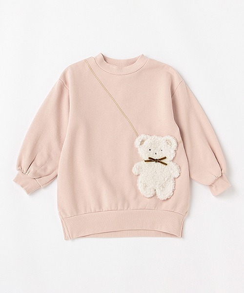 petit main（プティマイン）の「【リンク】くまポシェットロングトレーナー（スウェット・キッズ・ライトベージュ/アイボリー/ブラック・130cm/110cm/120cm/80ｃｍ/100cm/90cm）」の20枚目の写真