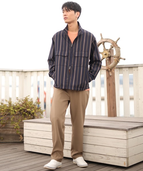 UNION STATION（ユニオンステーション）の「【セットアップ対応】ストレッチツイルイージースラックスパンツ（スラックス・メンズ・オフホワイト/グレイッシュベージュ・S/M/L）」の5枚目の写真