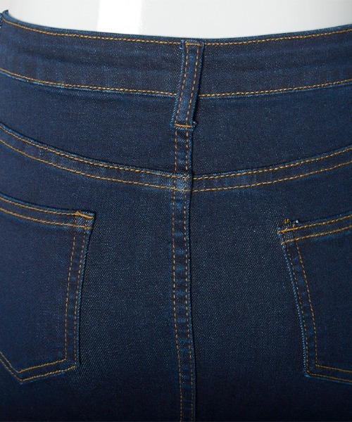 Futier land(フューティアランド)の「ストレッチデニムマーメイドスカート(デニムスカート・レディース・ブラック/インディゴブルー・MEDIUM)」の4枚目の写真