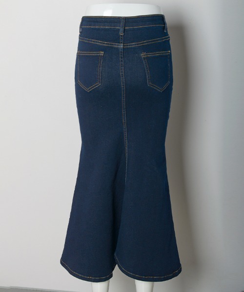 Futier land(フューティアランド)の「ストレッチデニムマーメイドスカート(デニムスカート・レディース・ブラック/インディゴブルー・MEDIUM)」の5枚目の写真