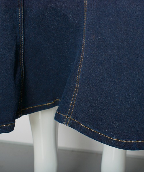 Futier land(フューティアランド)の「ストレッチデニムマーメイドスカート(デニムスカート・レディース・ブラック/インディゴブルー・MEDIUM)」の7枚目の写真