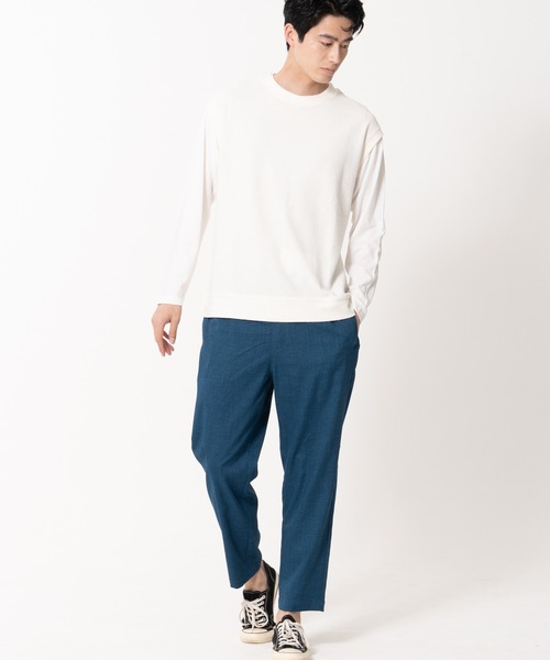 Blue Standard (ブルースタンダード)の「【BLUE STANDARD/ブルースタンダード】ブロックインレイフェイクベスト フェイクレイヤード ロンT&ベスト(Tシャツ/カットソー・メンズ・グレー/ブルー/アイボリー・MEDIUM/LARGE/X-LARGE)」の15枚目の写真