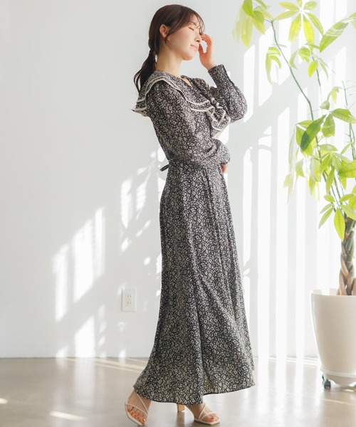 LADYMADE（レディメイド）の「フリルVネックフラワーワンピース 