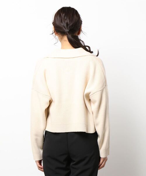 ehka sopo（エヘカソポ）の「衿付カーディガン（カーディガン/ボレロ・レディース・ブラック/オフホワイト/モカ/グリーン・ﾌﾘ-）」の6枚目の写真