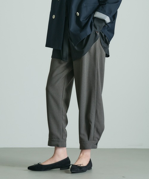 PUAL CE CIN（ピュアルセシン）の「【Du noir】カフスヘムトラウザーズ（その他パンツ・レディース・グレー/ブラック・FREE）」の14枚目の写真