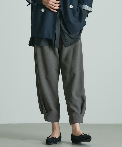 PUAL CE CIN（ピュアルセシン）の「【Du noir】カフスヘムトラウザーズ（その他パンツ・レディース・グレー/ブラック・FREE）」の18枚目の写真