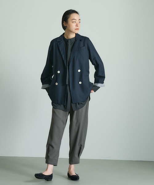 PUAL CE CIN（ピュアルセシン）の「【Du noir】カフスヘムトラウザーズ（その他パンツ・レディース・グレー/ブラック・FREE）」の11枚目の写真