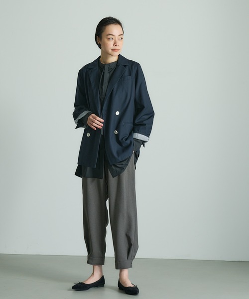 PUAL CE CIN（ピュアルセシン）の「【Du noir】カフスヘムトラウザーズ（その他パンツ・レディース・グレー/ブラック・FREE）」の17枚目の写真