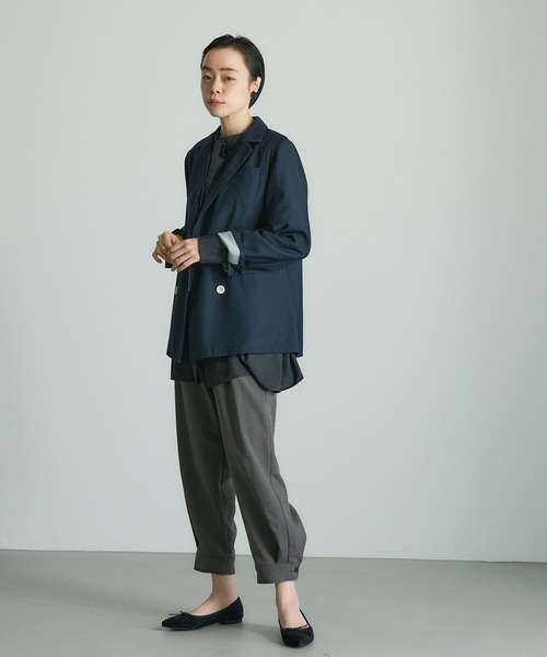 PUAL CE CIN（ピュアルセシン）の「【Du noir】カフスヘムトラウザーズ（その他パンツ・レディース・グレー/ブラック・FREE）」の13枚目の写真