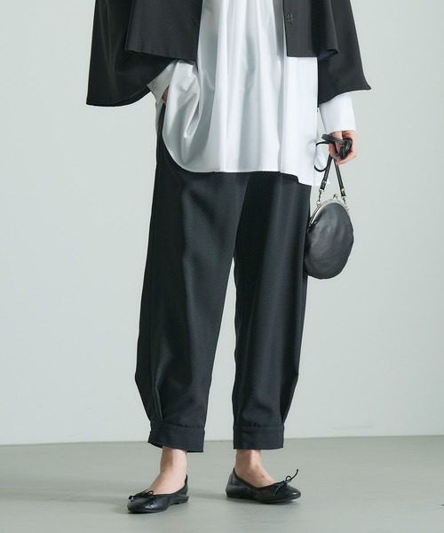 PUAL CE CIN（ピュアルセシン）の「【Du noir】カフスヘムトラウザーズ（その他パンツ・レディース・グレー/ブラック・FREE）」の10枚目の写真