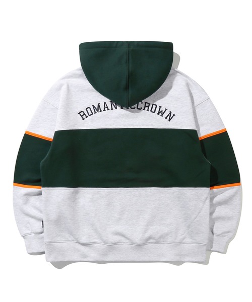 ROMANTIC CROWN(ロマンティッククラウン)の「【ROMANTIC CROWN】RMTCRW CLUB BUTTON HOODIE / ロマンティッククラウン クラブ ボタン ボーダー フーディー(パーカー・メンズ・ネイビー/グリーン・SMALL/MEDIUM/LARGE/X-LARGE)」の14枚目の写真