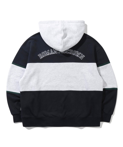 ROMANTIC CROWN(ロマンティッククラウン)の「【ROMANTIC CROWN】RMTCRW CLUB BUTTON HOODIE / ロマンティッククラウン クラブ ボタン ボーダー フーディー(パーカー・メンズ・ネイビー/グリーン・SMALL/MEDIUM/LARGE/X-LARGE)」の10枚目の写真