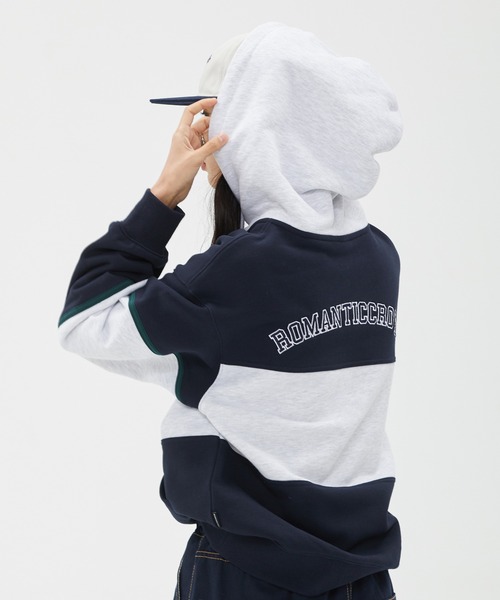 ROMANTIC CROWN(ロマンティッククラウン)の「【ROMANTIC CROWN】RMTCRW CLUB BUTTON HOODIE / ロマンティッククラウン クラブ ボタン ボーダー フーディー(パーカー・メンズ・ネイビー/グリーン・SMALL/MEDIUM/LARGE/X-LARGE)」の15枚目の写真