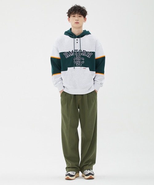 ROMANTIC CROWN(ロマンティッククラウン)の「【ROMANTIC CROWN】RMTCRW CLUB BUTTON HOODIE / ロマンティッククラウン クラブ ボタン ボーダー フーディー(パーカー・メンズ・ネイビー/グリーン・SMALL/MEDIUM/LARGE/X-LARGE)」の11枚目の写真