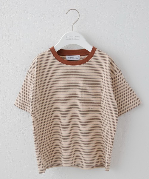 CIAOPANIC TYPY（チャオパニックティピー）の「【KIDS】レトロボーダーTee（Tシャツ/カットソー・キッズ・ブラック/ベージュ/サックスブルー・SMALL/MEDIUM/LARGE/X-LARGE/XX-LARGE）」の7枚目の写真