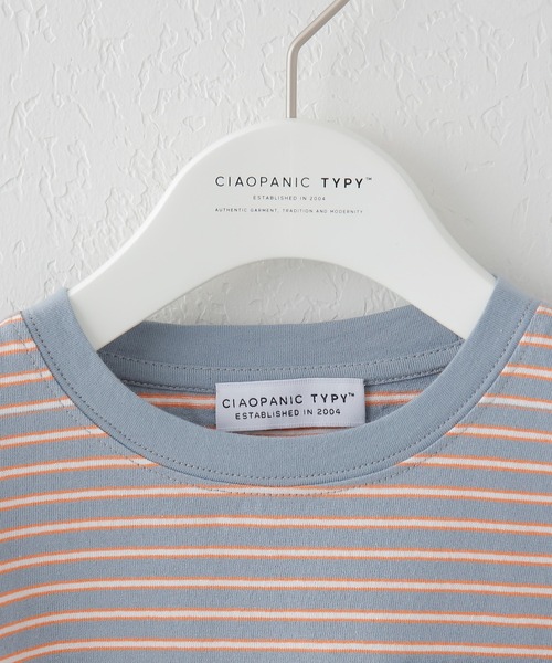 CIAOPANIC TYPY（チャオパニックティピー）の「【KIDS】レトロボーダーTee（Tシャツ/カットソー・キッズ・ブラック/ベージュ/サックスブルー・SMALL/MEDIUM/LARGE/X-LARGE/XX-LARGE）」の10枚目の写真